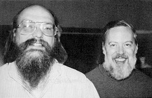 Ken Thompson and Denis Ritchie in 1973